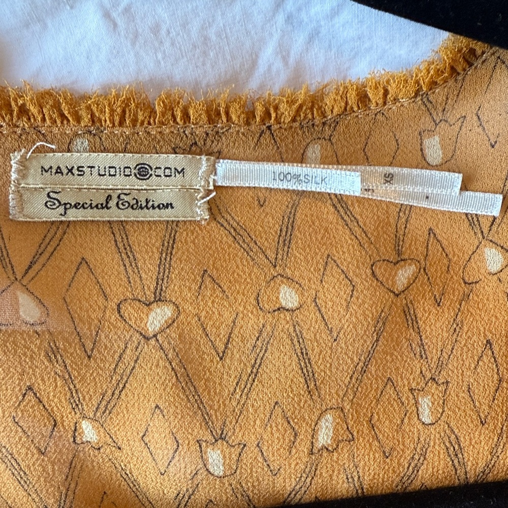 Max Studio Special Edition Silk Blouse in Orange